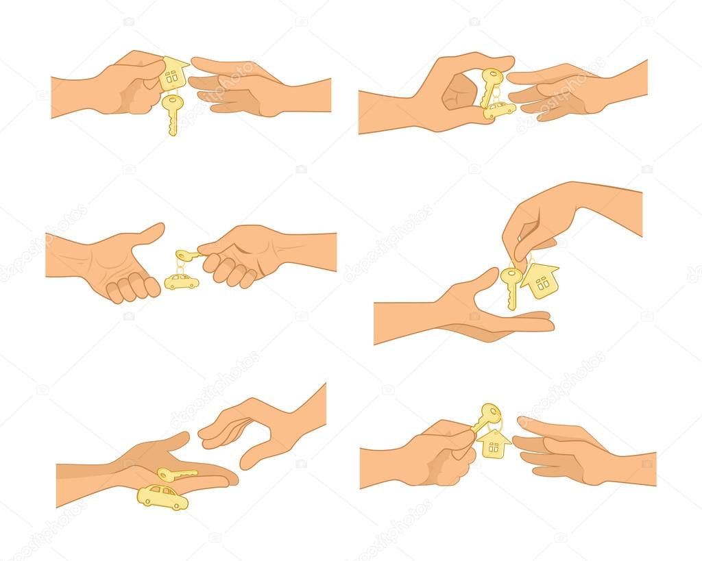 Hands with keys