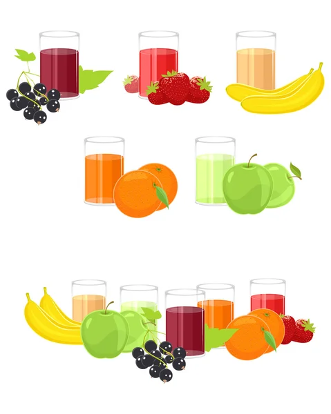 Fresh juices — Stock Vector