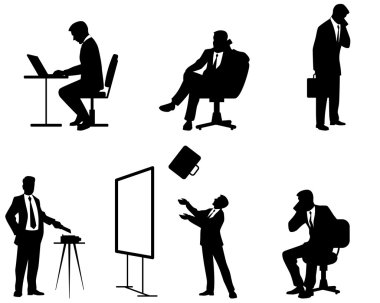 İşadamları silhouettes