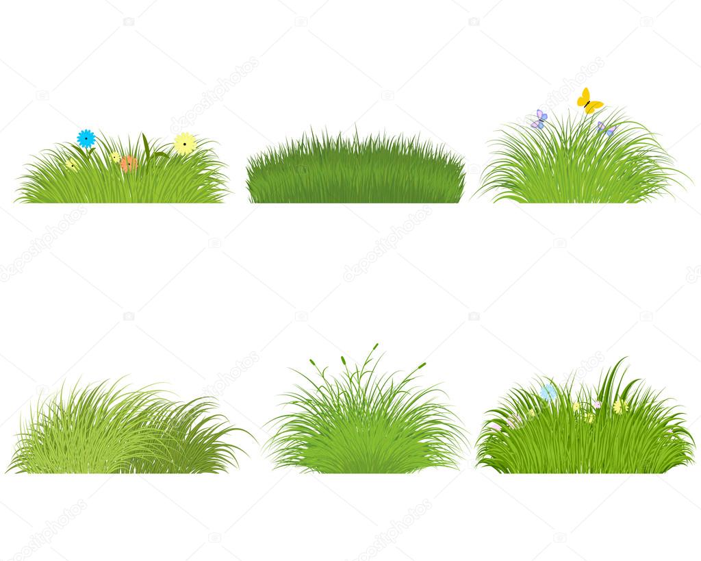 Green grass set