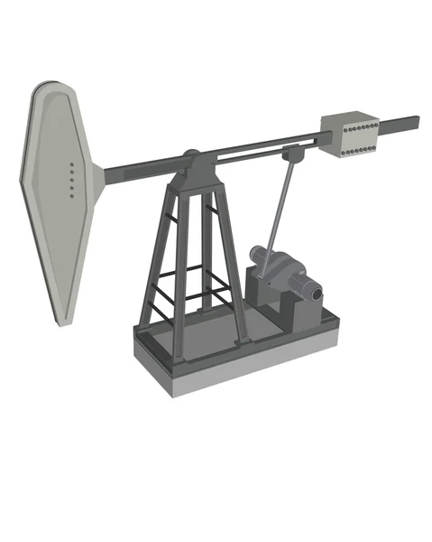 Bomba de óleo cinza —  Vetores de Stock