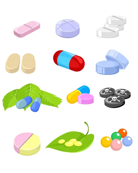 Σύνολο της φαρμακευτικής αγωγής — Διανυσματικό Αρχείο