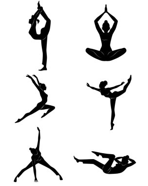 Kız egzersizleri yapıyor