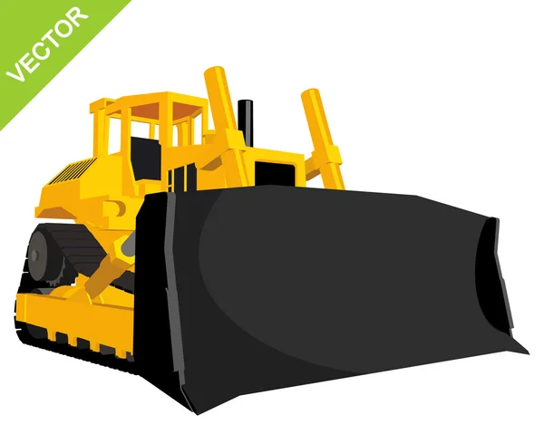 Stora gula bulldozer — Stock vektor