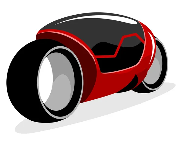 Moto futurista vermelho — Vetor de Stock