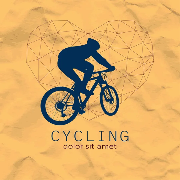 Cycliste — Image vectorielle