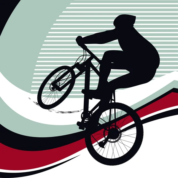 Illustration vectorielle du cycliste — Image vectorielle