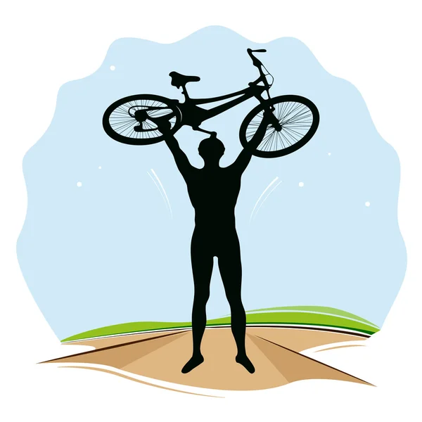 Illustration vectorielle du cycliste Vecteur En Vente