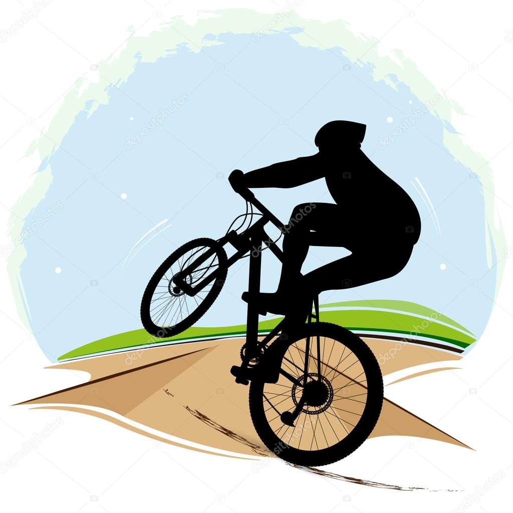 Vector illustration of bicyclist