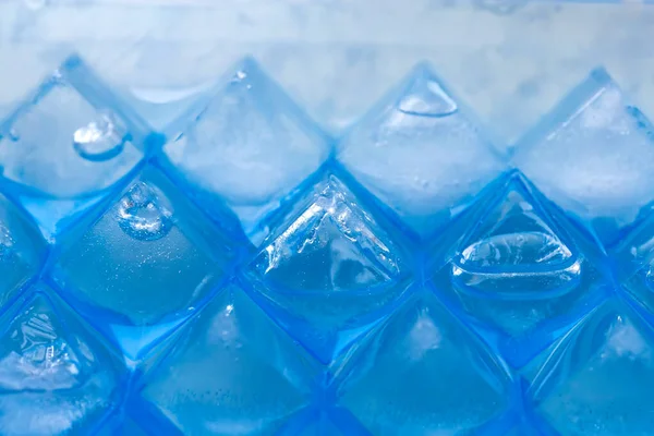 Ice Cubes Cocktails Close Blue Background — Stock Photo, Image