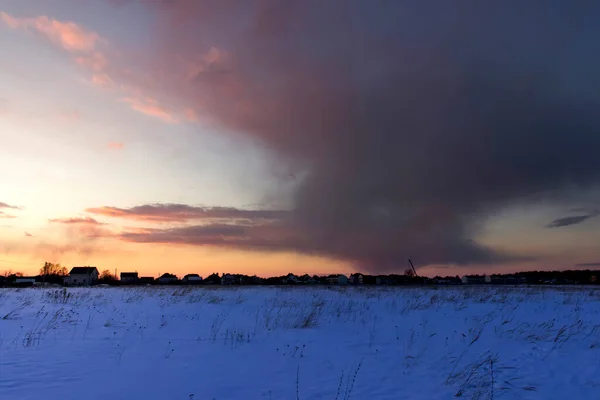 Dramatischer Himmel Mit Wolken Sonnenuntergang Zusammensetzung Der Natur — Stockfoto