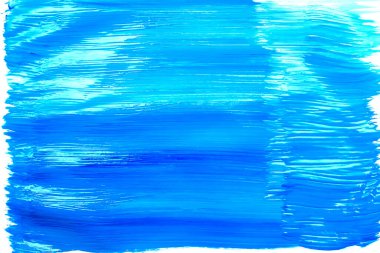 Akrilik boya ile fırça darbelerinden mavi arkaplan.