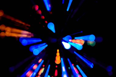 Soyut bilim kurgu dış uzay ve zaman yolculuğu kavramı. uzun pozlama.