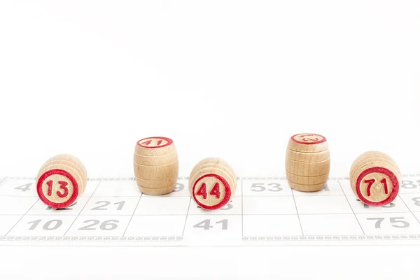 Loto sayı yığın üzerinde beyaz