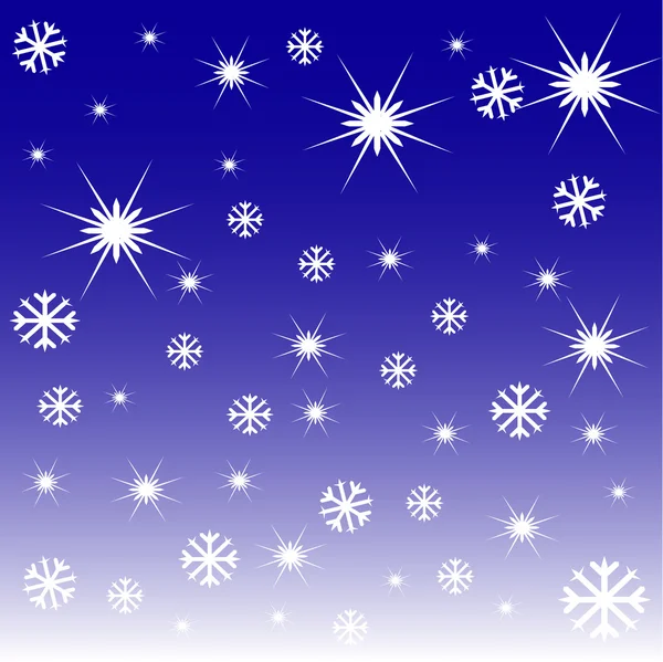 Flocons de neige blancs tombants — Image vectorielle