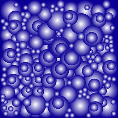 Hava kabarcıkları su vektör arka planda