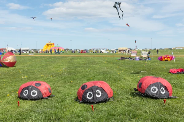 Blyth, Northumberland, İngiltere: 04 Mayıs 2015. Uçurtma uçuş Blyth Uçurtma Festivali 2015