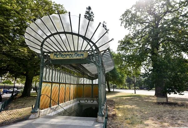 Entrada Art Nouveau Para Metrô Paris — Fotografia de Stock
