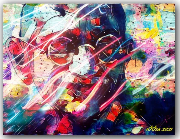 Мганди Расцветка Фантики Феффити Фехтование Искусственное Создание Цифровое Искусство Художественная — стоковое фото