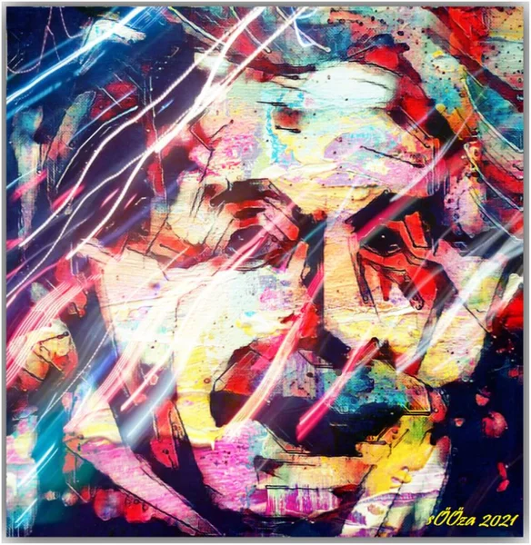 Albert Colorful Digital Art Net Art Art — стоковое фото