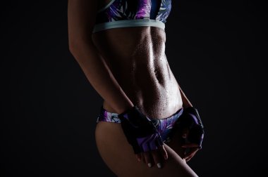 çekici fitness kadın, eğitimli kadın bedeni, yaşam tarzı portre, beyaz model siluet