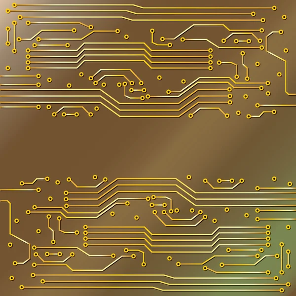 Techno-Hintergrund stilisiert unter einem Mikrokreis — Stockvektor