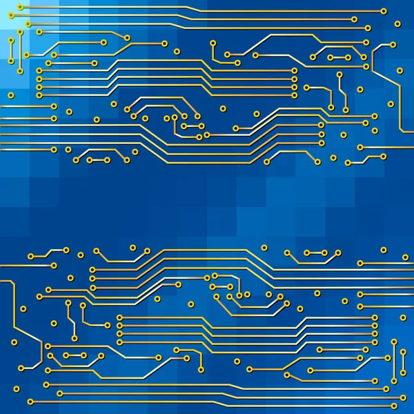 Techno-Hintergrund stilisiert unter einem Mikrokreis — Stockvektor