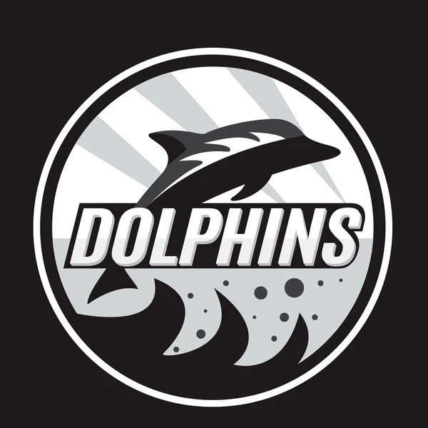 Dolphins. Modern vector logo for sports teams and clubs. — Stock Vector