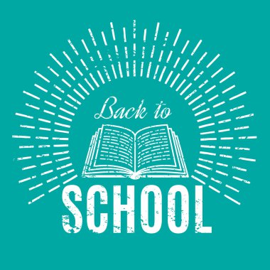 Okula dönüş. Vintage illüstrasyon.