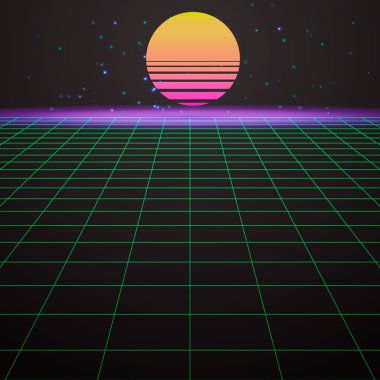 Arka plan stili içinde 80s arkadın.