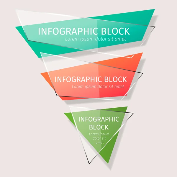 Vektör Infographic şablon saydam cam etkisi ile.