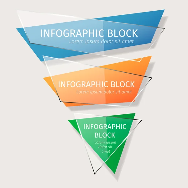 Vektör Infographic şablon saydam cam etkisi ile.