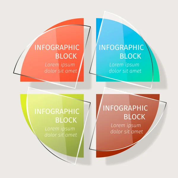 Ivector Infographic şablon saydam cam etkisi ile.