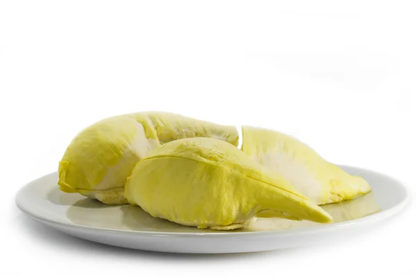 durian çanak ve beyaz arka plan, Tay meyve parçası