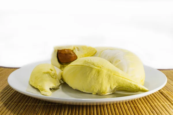 lezzetli Tay meyve, durian çanak üzerinde parça