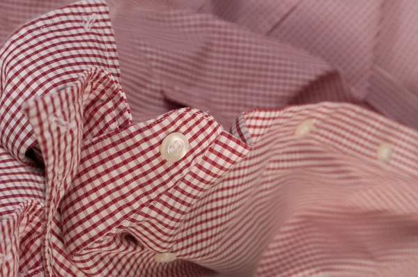 Buruşuk, tekstil, gömlek, doku, pamuk, hücre, kırmızı — Stok fotoğraf