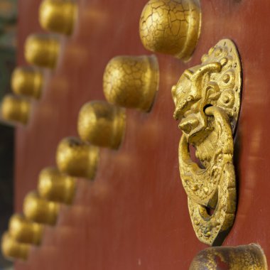 Çin bronz aslan kapı