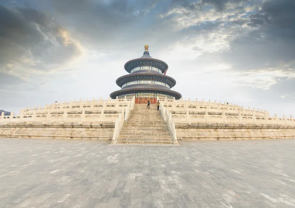 Китайский Храм Небес Знаменитая Достопримечательность Китайский Символ Стоковое Изображение