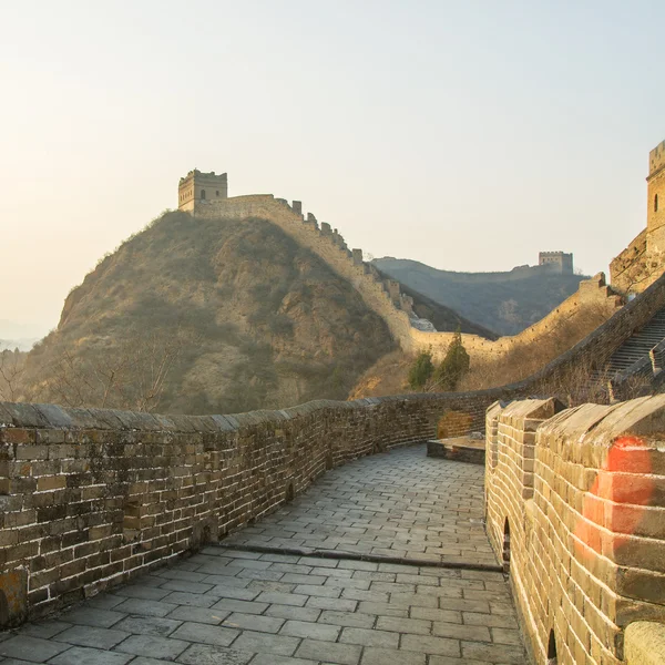 Majestoso grande parede de china — Fotografia de Stock