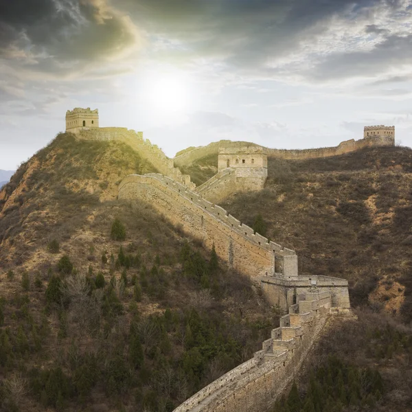 Majestoso grande parede de china — Fotografia de Stock