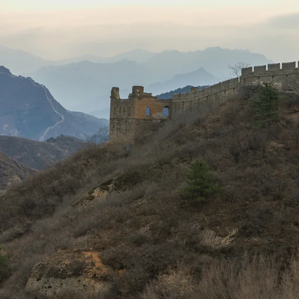 Majestoso grande parede de china — Fotografia de Stock