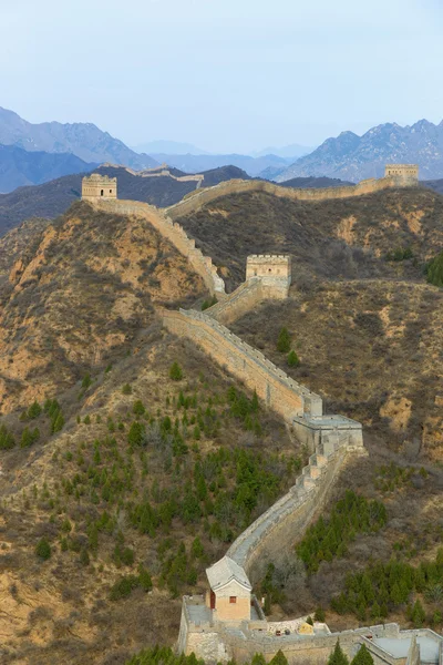 Majesteettinen suuri seinä Kiinassa — kuvapankkivalokuva