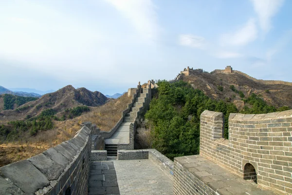 Majestoso grande parede de china — Fotografia de Stock