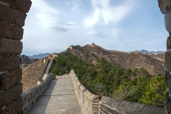 Majestoso grande parede de china — Fotografia de Stock