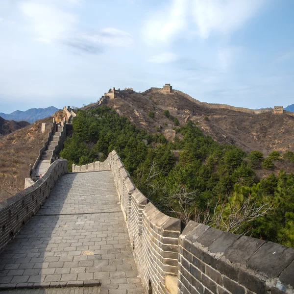 Majestoso grande parede de china — Fotografia de Stock