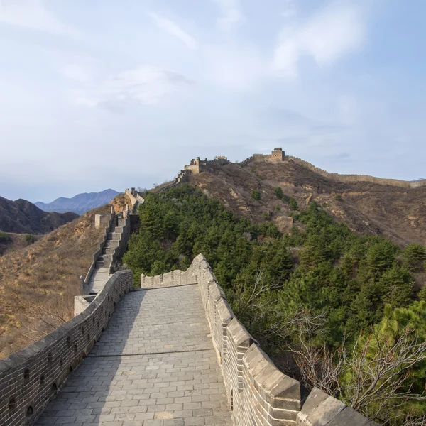 Majestoso grande parede de china — Fotografia de Stock