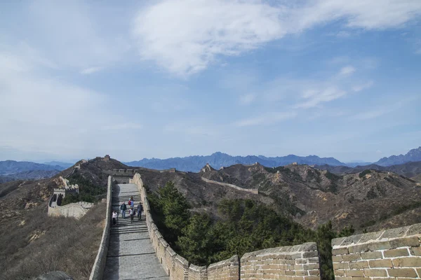 Majestoso grande parede de china — Fotografia de Stock