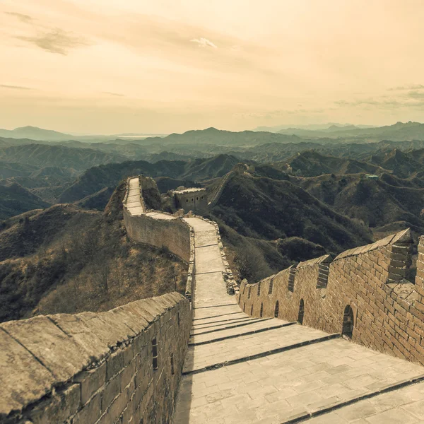 Majestueuse grande muraille de Chine — Photo