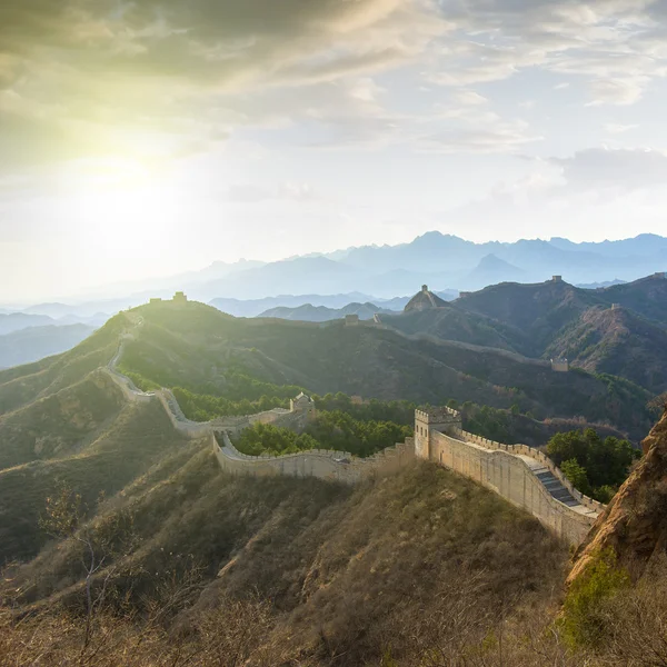 Majestoso grande parede de china — Fotografia de Stock