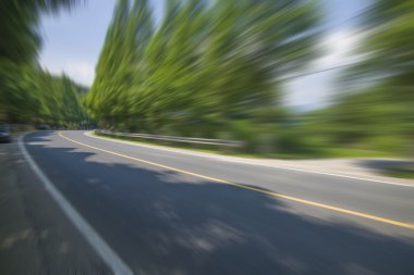 Dolambaçlı yol arka plan Çin